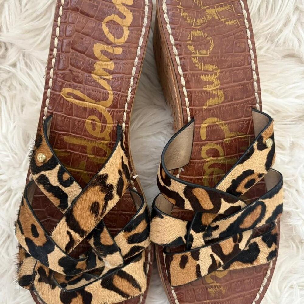 Sam edelman leopard print wedge